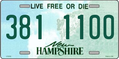 NH license plate 3811100