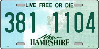NH license plate 3811104