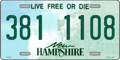 NH license plate 3811108