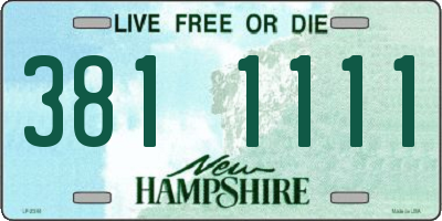NH license plate 3811111