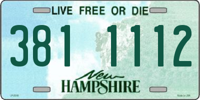 NH license plate 3811112