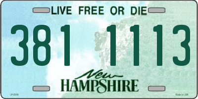 NH license plate 3811113