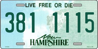 NH license plate 3811115