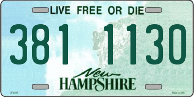 NH license plate 3811130