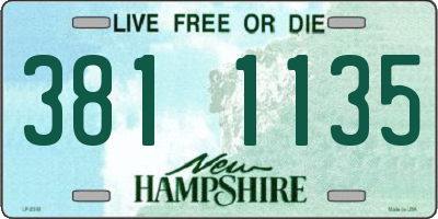 NH license plate 3811135