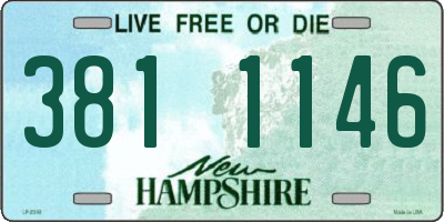 NH license plate 3811146