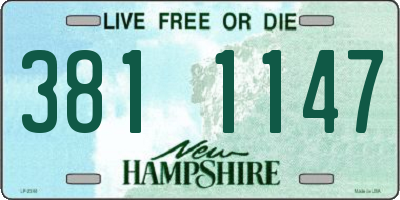 NH license plate 3811147