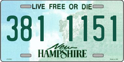 NH license plate 3811151