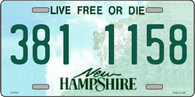 NH license plate 3811158