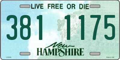 NH license plate 3811175
