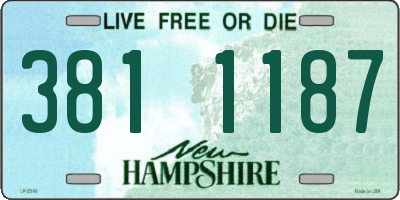 NH license plate 3811187