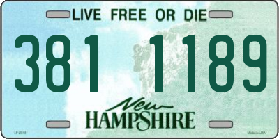 NH license plate 3811189