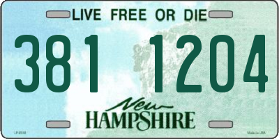 NH license plate 3811204