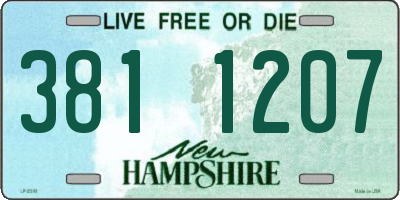 NH license plate 3811207
