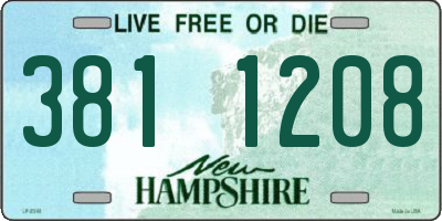 NH license plate 3811208