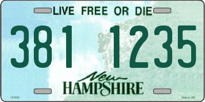 NH license plate 3811235