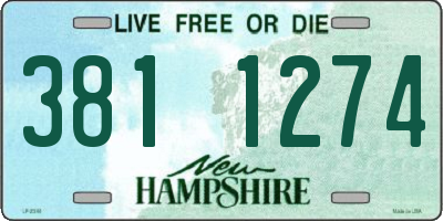 NH license plate 3811274