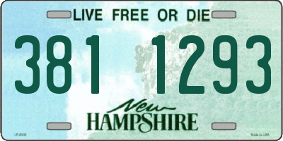 NH license plate 3811293