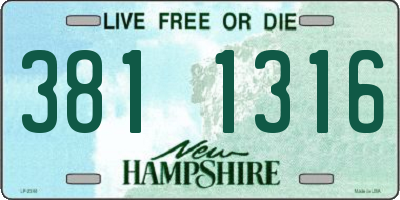 NH license plate 3811316