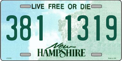 NH license plate 3811319