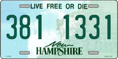 NH license plate 3811331