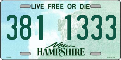 NH license plate 3811333