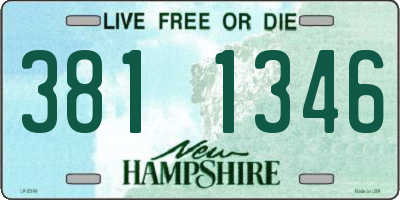 NH license plate 3811346