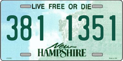 NH license plate 3811351