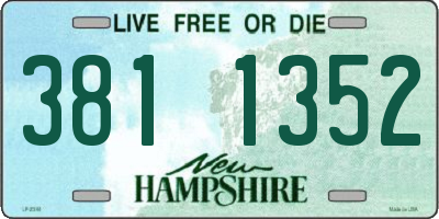 NH license plate 3811352
