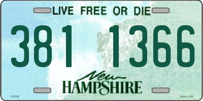 NH license plate 3811366