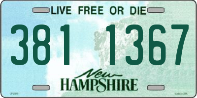 NH license plate 3811367