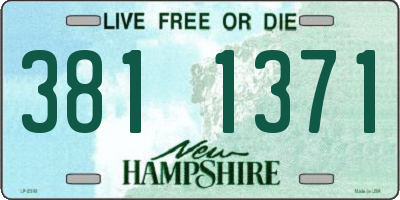 NH license plate 3811371