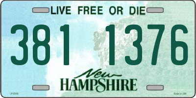 NH license plate 3811376
