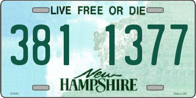 NH license plate 3811377