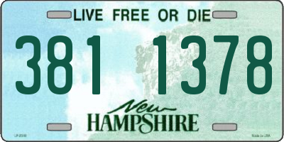 NH license plate 3811378