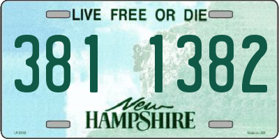 NH license plate 3811382