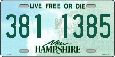 NH license plate 3811385