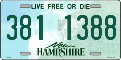 NH license plate 3811388