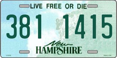 NH license plate 3811415