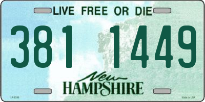 NH license plate 3811449