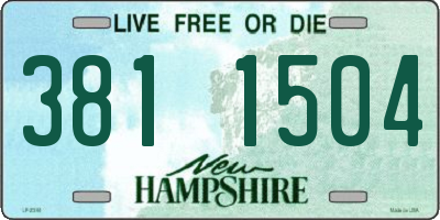 NH license plate 3811504