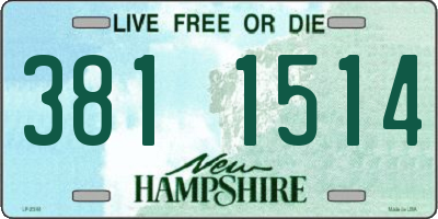 NH license plate 3811514