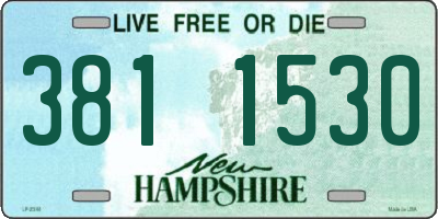 NH license plate 3811530