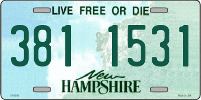 NH license plate 3811531