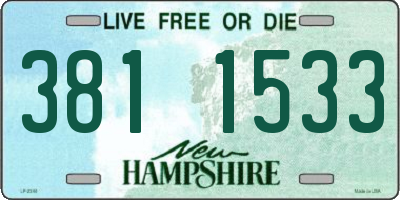 NH license plate 3811533