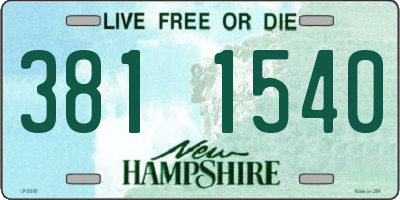 NH license plate 3811540