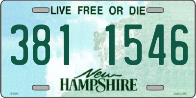 NH license plate 3811546