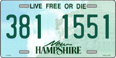 NH license plate 3811551
