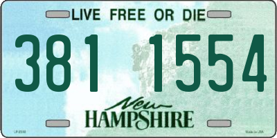 NH license plate 3811554