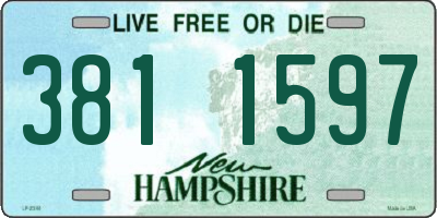 NH license plate 3811597